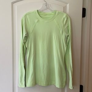 Long sleeve neon yellow/green Lululemon shirt